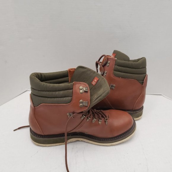 Brown lace Up Simms Mens Shoes Boots Wading Fly Fishing 14 - Picture 1 of 13